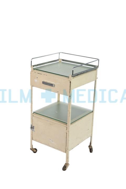 Trolley Cream with Drawer and Cupboard